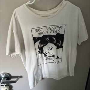 Target Graphic Cream Pride Cropped Tee